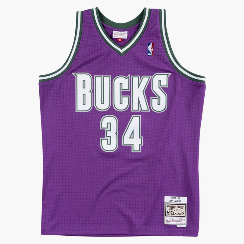Mitchell & Ness Milwaukee Bucks Road 2000-01 Ray Allen Swingman Jersey Purple