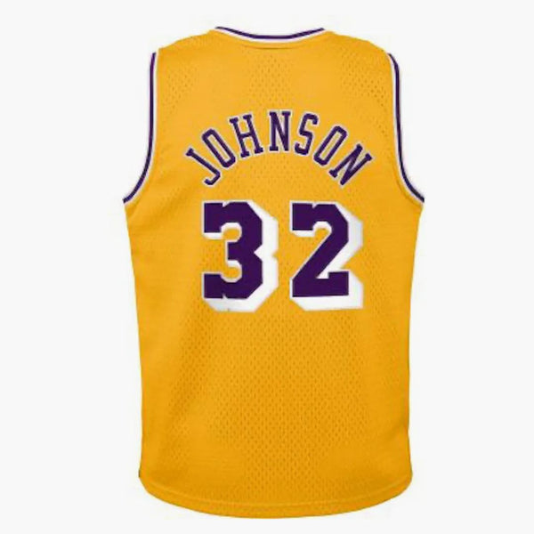 Mitchell & Ness Nba Kids Los Angeles Lakers Magic Johnson 1984- 1985 Swingman Home Jersey Light Gold