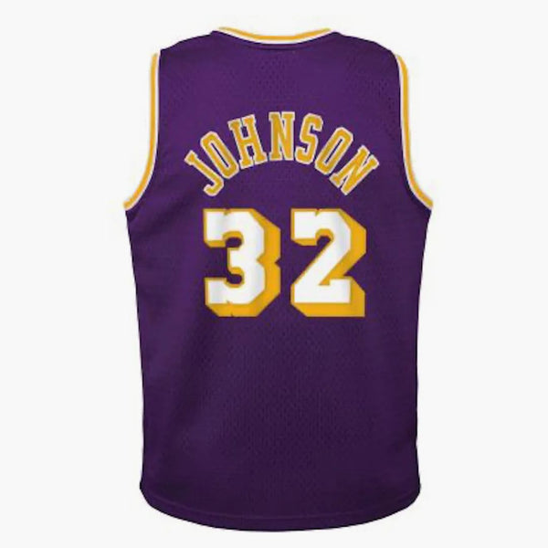 Mitchell & Ness Nba Kids Los Angeles Lakers Magic Johnson 1984-85 Swingman Road Jersey Purple