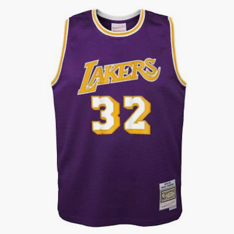 Mitchell & Ness Nba Kids Los Angeles Lakers Magic Johnson 1984-85 Swingman Road Jersey Purple