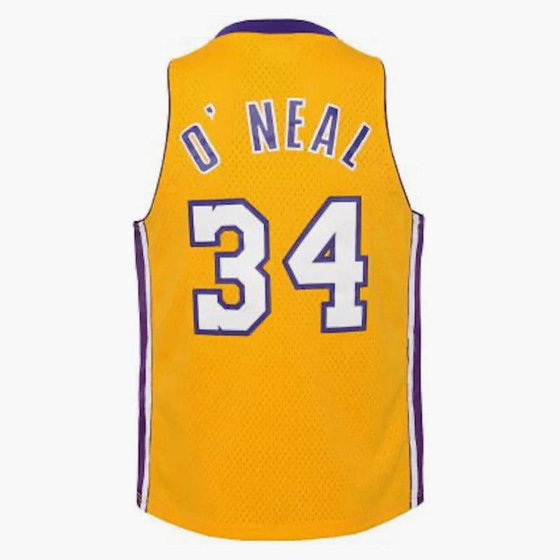 Mitchell & Ness Nba Kids Los Angeles Lakers Shaquille O'neal 1999-00 Swingman Home Jersey Light Gold
