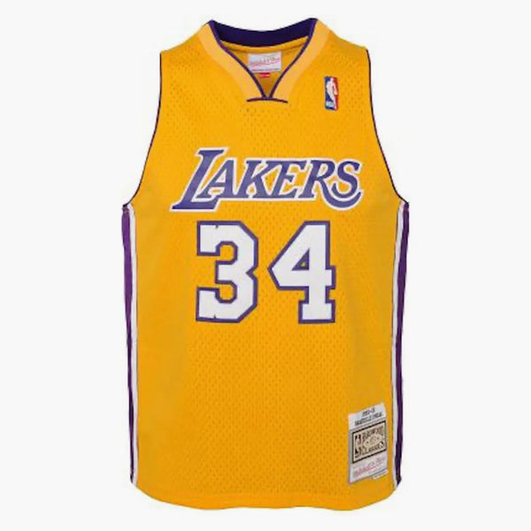Mitchell & Ness Nba Kids Los Angeles Lakers Shaquille O'neal 1999-00 Swingman Home Jersey Light Gold
