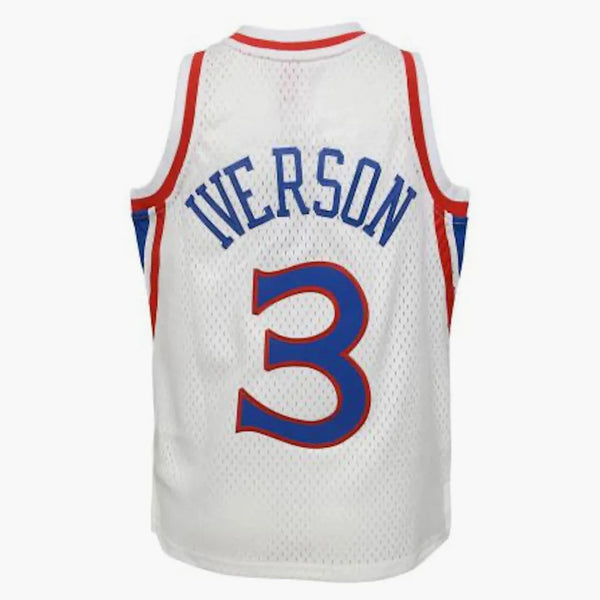 Mitchell & Ness Nba Kids Philadelphia 76ers Allen Iverson 1996-97 Swingman Home Jersey White