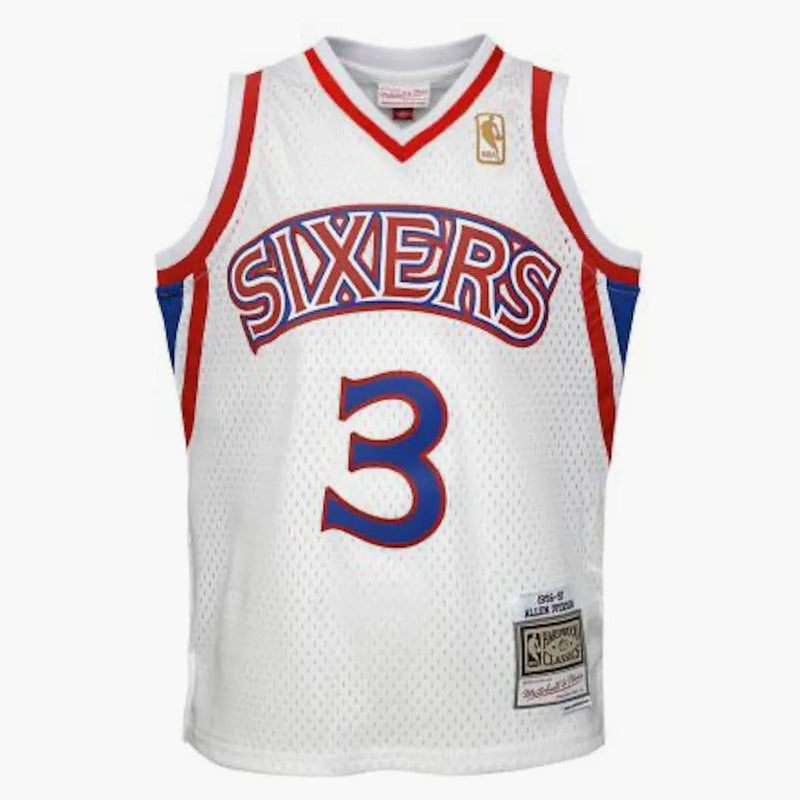 Mitchell & Ness Nba Kids Philadelphia 76ers Allen Iverson 1996-97 Swingman Home Jersey White