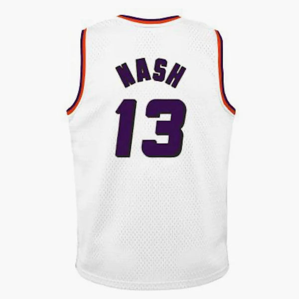 Mitchell & Ness NBA Kids Phoenix Sun's Steve Nash 1996-97 Swingman Home Jersey White