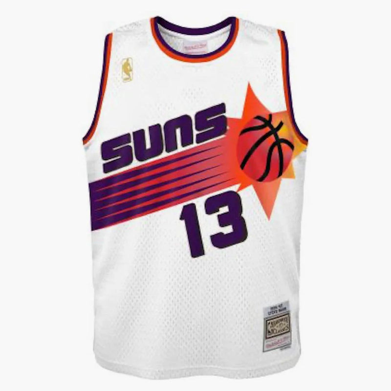 Mitchell & Ness NBA Kids Phoenix Sun's Steve Nash 1996-97 Swingman Home Jersey White