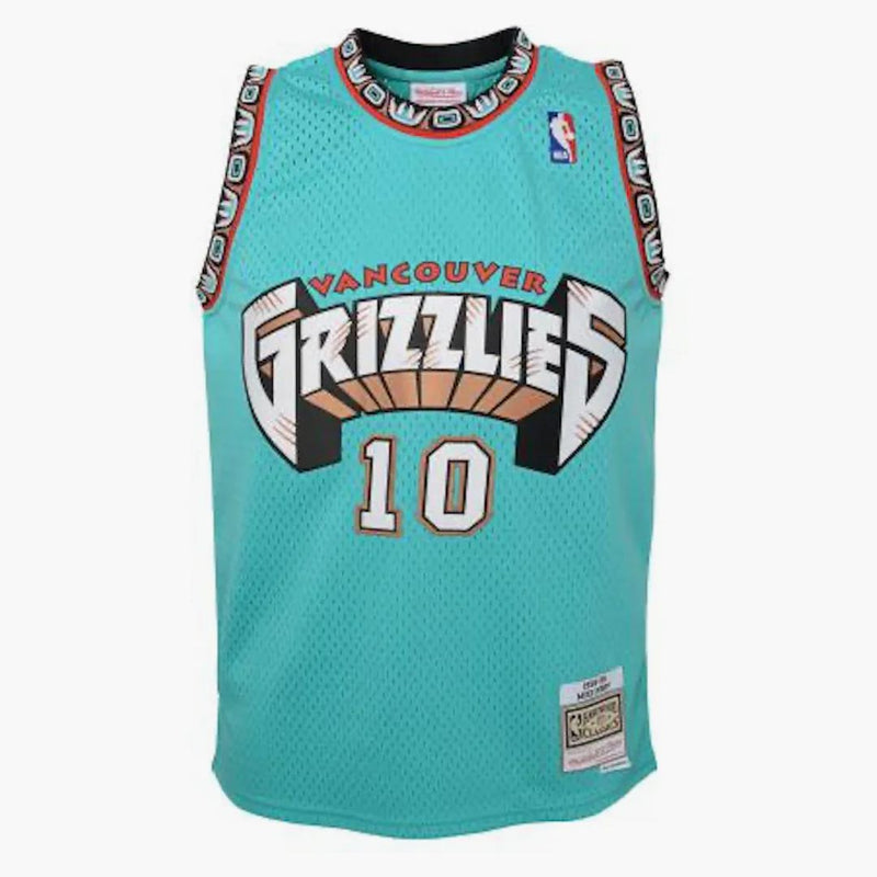 Mitchell & Ness NBA Kids Vancouver Grizzlies Mike Bibby 1998-99 Swingman Road Jersey Teal