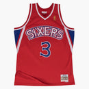 Mitchell & Ness Philadelphia 76ers Road 1996-97 Allen Iverson Swingman Jersey Scarlet