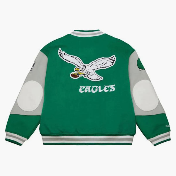 Mitchell & Ness Philadelphia Eagles Team Varsity Jacket Grey/Green