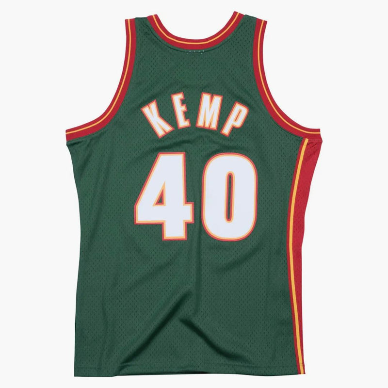 Mitchell & Ness Seattle Supersonics Road 1995-96 Shawn Kemp Swingman Jersey Dark Green