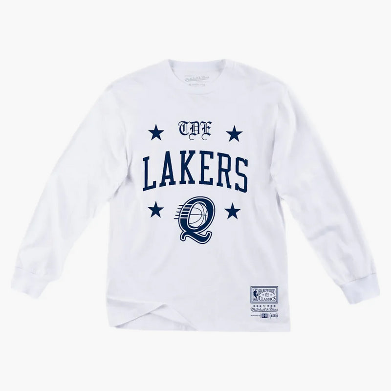 Mitchell & Ness X Schoolboy Q x Los Angeles Lakers Long Sleeve T-Shirt White