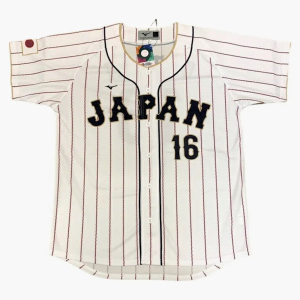 Mizuno Samurai Japan Wbc 2023 Ohtani Shohei 16 Replica Jersey White