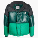 Moncler Aveillan Striped Down Jacket Green/grey