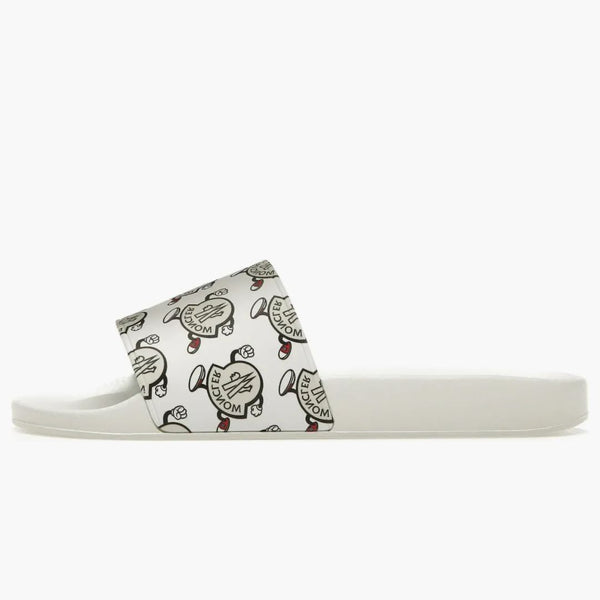 Moncler Basile Slide Logo Print White