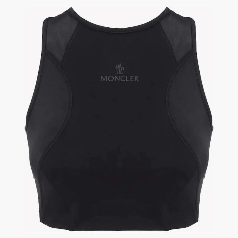 Moncler Black Logo Sports Bra Black