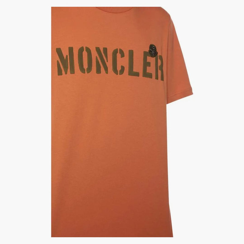 Moncler Center Logo T-shirt arancione