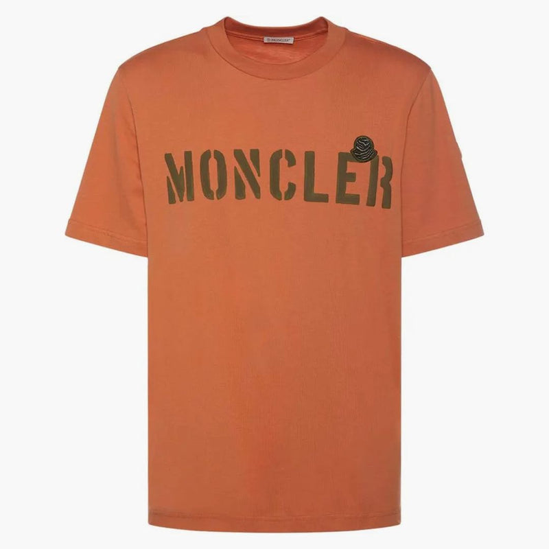 Moncler Center Logo T-shirt arancione