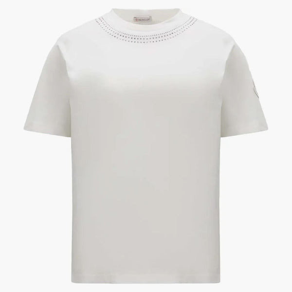 T-shirt incrostata Moncler Crystal White