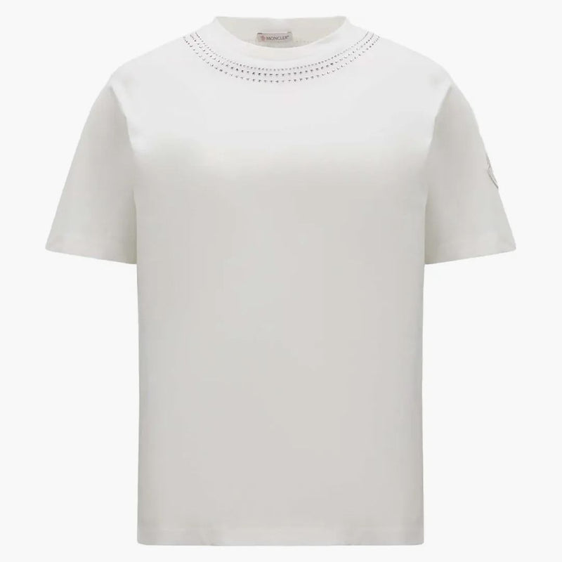 T-shirt incrostata Moncler Crystal White