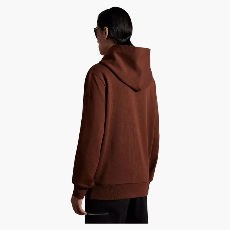 Moncler Curved Logo Plush di cotone Feline Foodie Brown