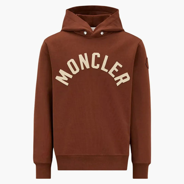 Moncler Curved Logo Plush di cotone Feline Foodie Brown