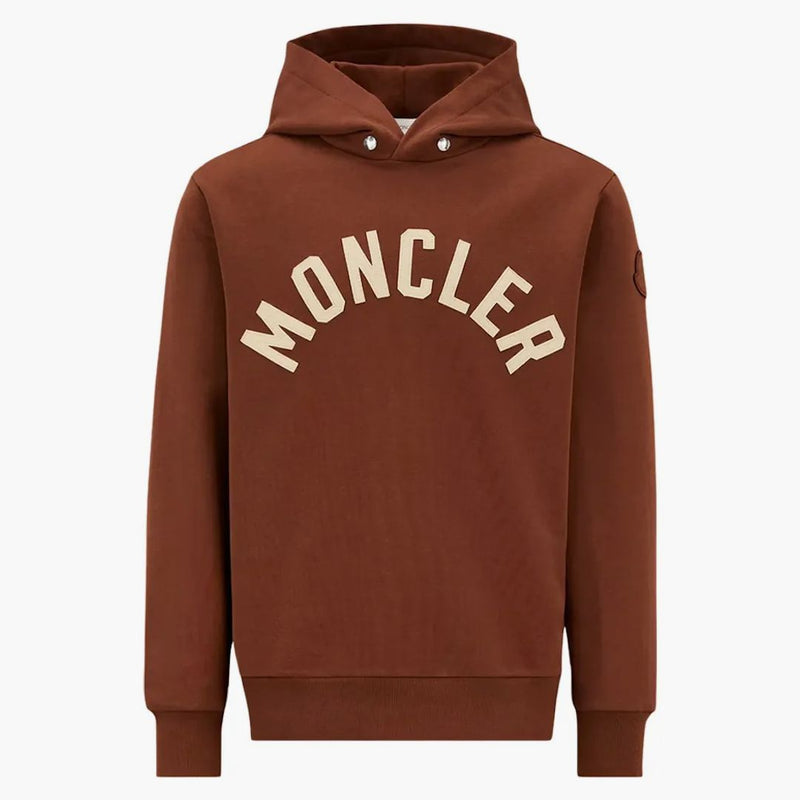 Moncler Curved Logo Plush di cotone Feline Foodie Brown