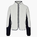 Moncler Frgmt Hiroshi Fujiwara Logo Zip-up Fleece Cardigan Off White/black