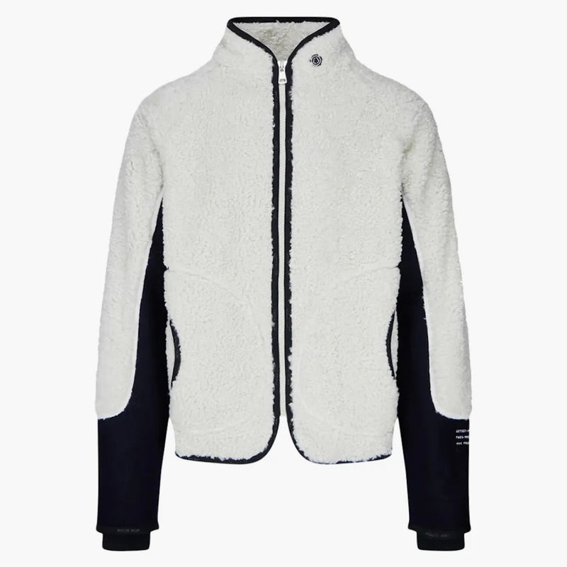 Moncler Frgmt Hiroshi Fujiwara Logo zip-upa polar Cardigan Off White/Black