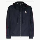 Moncler Hattab Logo-patch Hooded Rain Jacket Navy Blue