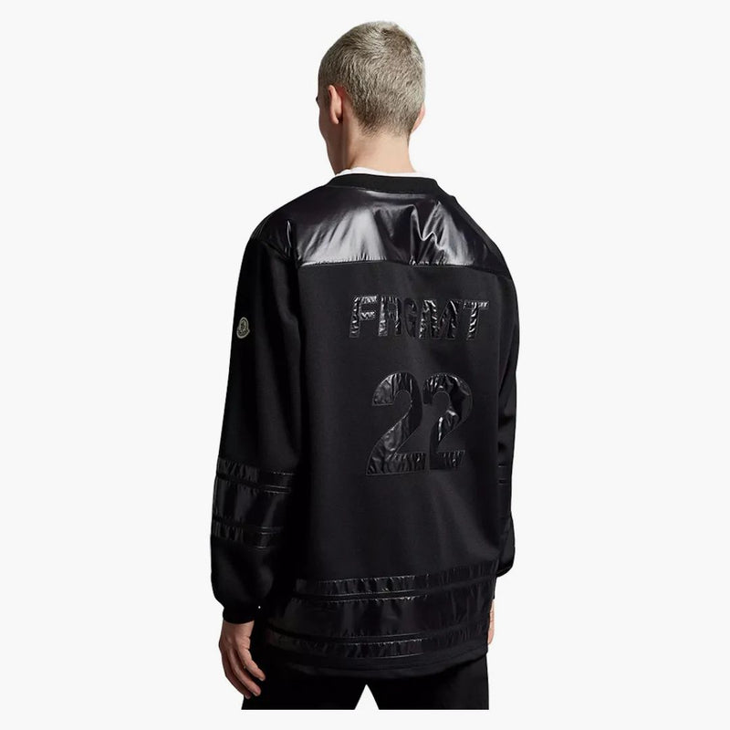 Moncler Hiroshi Fujiwara x Fragmento logo Shirt hockey nero