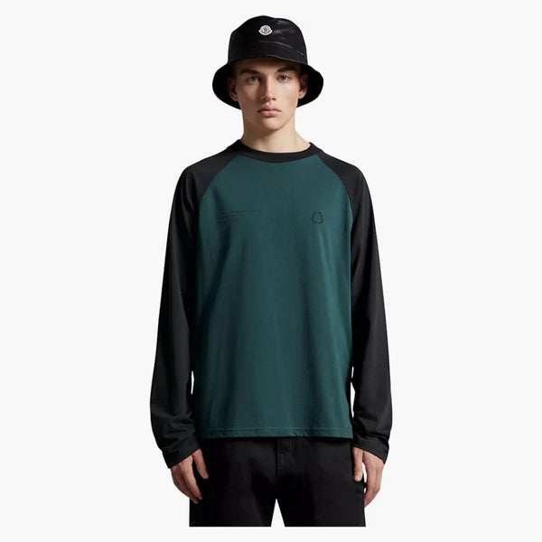 Moncler Hiroshi Fujiwara x Frammento logo T-shirt a manica lunga verde scuro