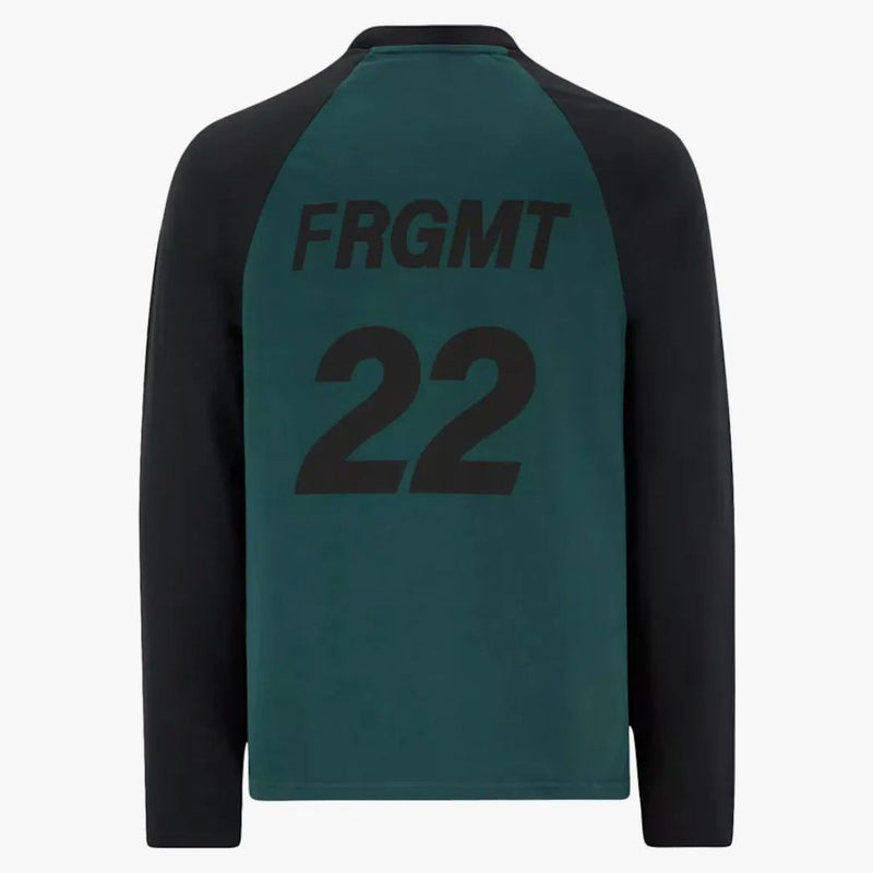 Moncler Hiroshi Fujiwara x Frammento logo T-shirt a manica lunga verde scuro