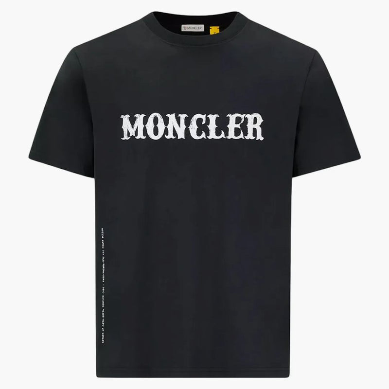 Moncler hiroshi fujiwara x fragment logotyp t-shirt svart