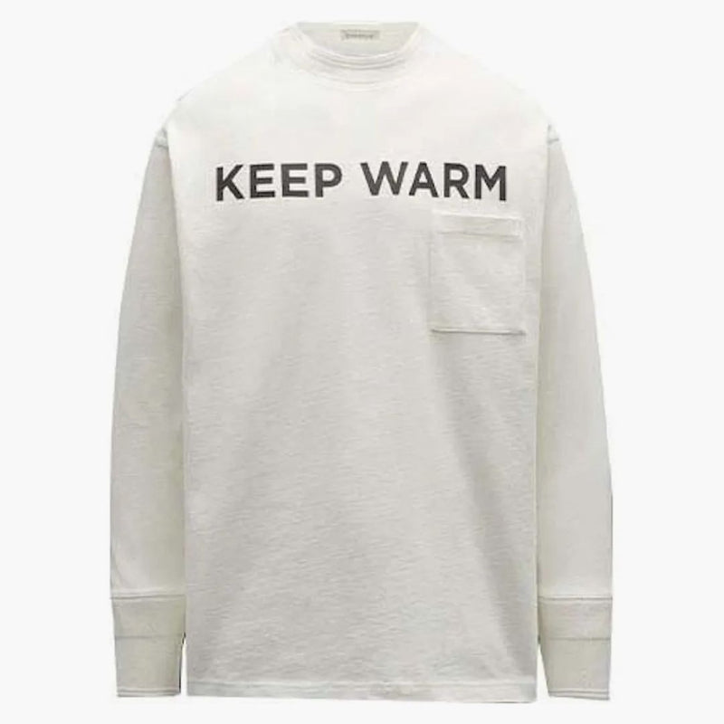 Moncler trzymaj ciepłą bluzę białą