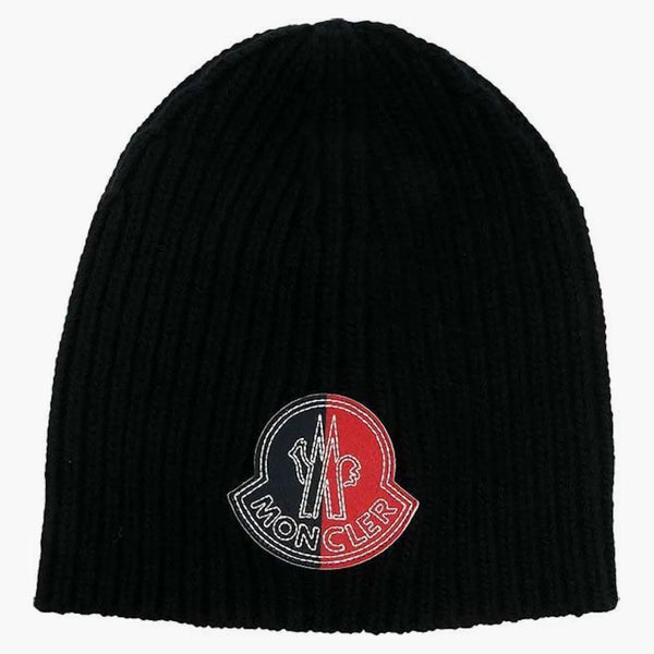 Moncler Knit Beanie Black/red