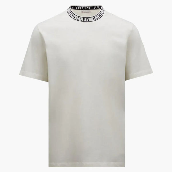 Moncler Logo Collar T-shirt Off White