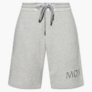 Moncler Logo Embroeded Drawstring Shorts Gray