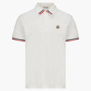 Moncler Logo Patch Short Sleeved Polo Shirt White