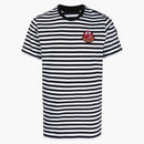 Moncler Logo Patch Pruted tričko černé/bílé