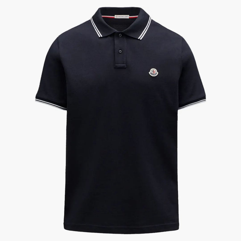 Moncler Logo Polo Shirt Navy Blue/white