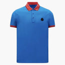 Moncler Logo Poloshirt Blue/Red
