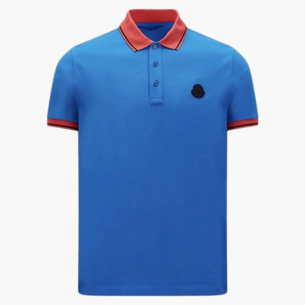 Moncler Logo Poloshirt Blue/red