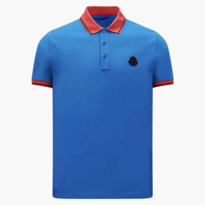 Moncler Logo Poloshirt Blue/red