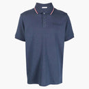 Moncler Logo Poloshirt Navy Blue