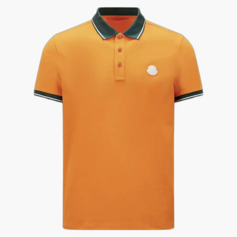 Logo Moncler Poloshirt Orange/Green