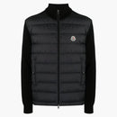 Moncler Padded Cotton Zip-up Cardigan Black