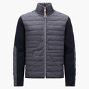 Moncler imbottito serpente imbottito denim cardigan blu navy blu