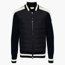 Moncler Quilted-panel Cotton Jacket Blue/white