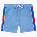 Moncler Slim Fit Striped Swimshort Blue
