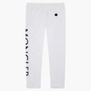 Moncler Split Embroidered Logo Sweatpants White